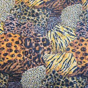 Vintage 70s Montgomery Ward Quilted Leopard Print Coverlet Safari Chic Blanket